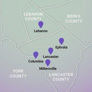 Locations throughout Lancaster and Lebanon Counties in Pennsylvania.