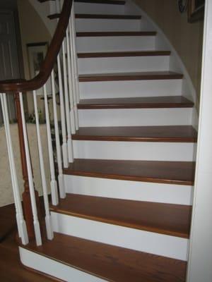 Curved Stair Recraft and Railing Replacement, Woodbridge, VA