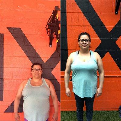 So proud of my client and the hard work she put in to lose 33 pounds!!