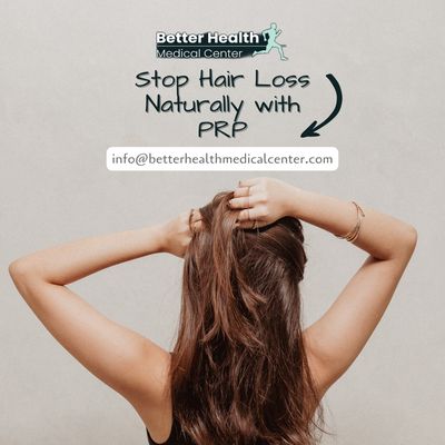 PRP for Hair Loss: Stop hair loss naturally using your own plasma. Please call us today at 443-449-9110 to schedule a consultation.