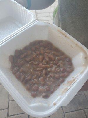 Flavorless watery beans.