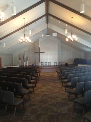 The newly-remodeled (2013)Worship Center.