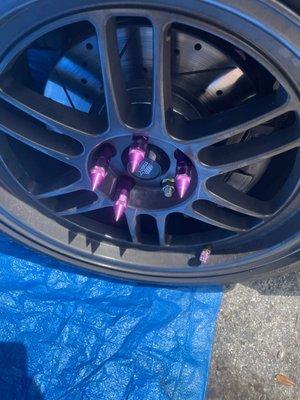 The lug nut they used to replace it did not match any other ones on my car in appearance