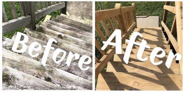 Deck cleaning (wood)