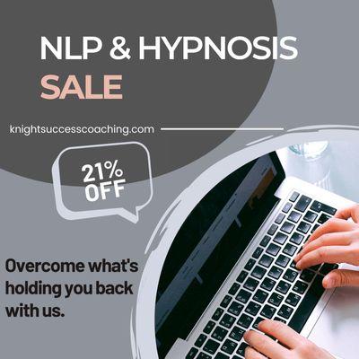 We have 21% off NLP & Hypnotherapy sessions for Yelp Users like yourself!