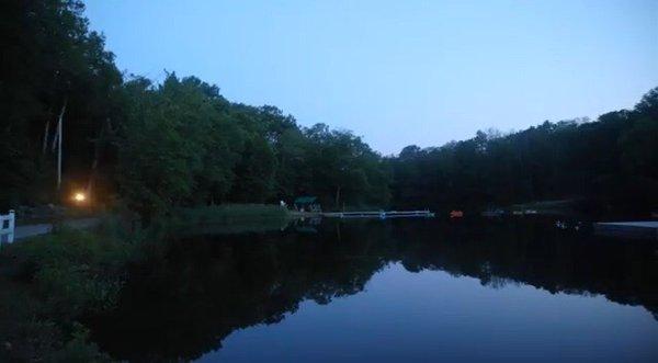 The lake and dock