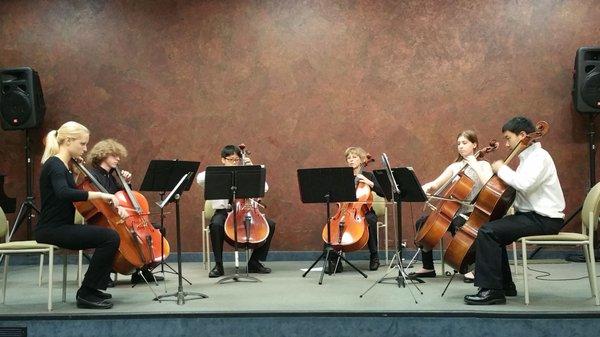 Cello ensemble performance