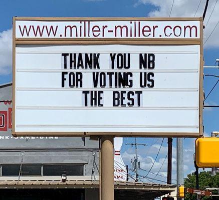 Marquee sign on San Antonio St.