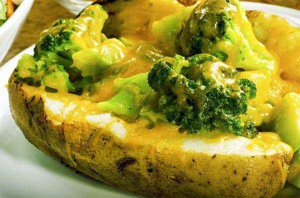 The broccoli and Cheddar Clara's hot baked potato; a la carte or as a dinner with garlic bread and a small dinner salad.