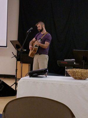 Daniel leading worship