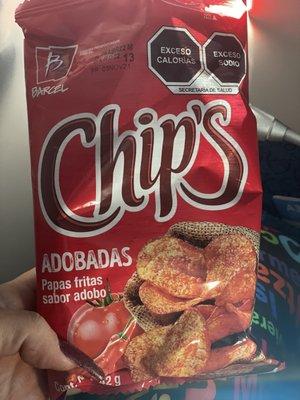 Mexican chips on the plane. Snack til We land in Nayarit, Mexico