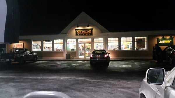 Storefront at night