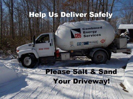 Please keep your driveways clear. Our delivery drivers thank you!