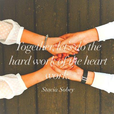 To undo loneliness and anything you are walking though, we work together. "Together, let's do the hard work of the heart work."