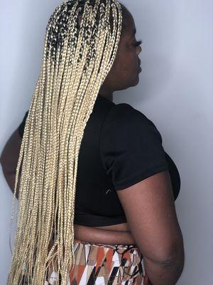 Blonde box braids