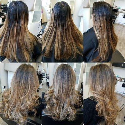 Honey Blonde Balayage 
By Julia