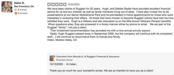 Please find other great testimonials from clients. These reviews were sent to "not recommended"