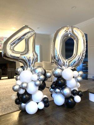 Birthday Balloon Columns