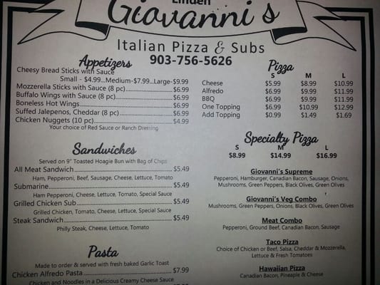 Giovanni's Pizza & Subs