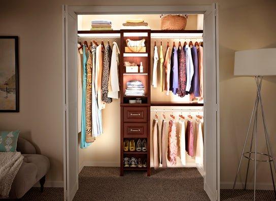 Always wanted that custom closet but is't always to dark. change that with Our customer lighting options.