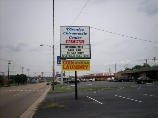 Sign on Merchant Drive.