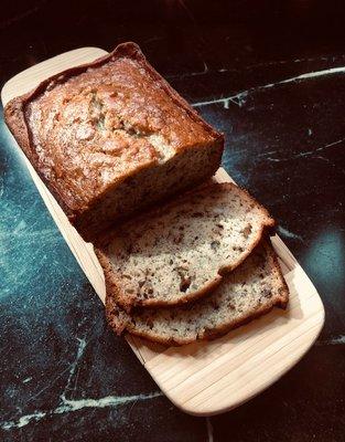 Banana bread (Bug-ana bread) made with Gym N Eat's Cricket Powder. Delish!