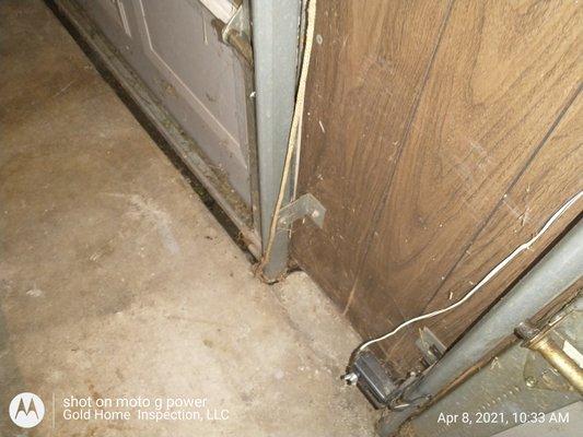 Garages are the number one causes of home injuries. This door did not have safety sensors on the left side.