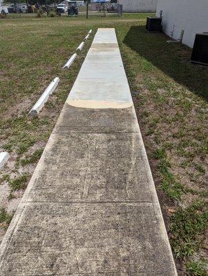 Before and after sidewalk