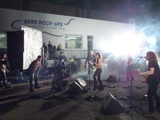 Airbourne music video shoot @ Aero Mock-Ups