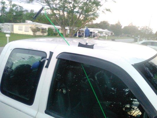 There was no way for me to get a picture and do the service but this 2005 Chevrolet Silverado's owner locked his keys in the truck, quickfix