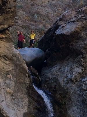 These two hiked to the top of the waterfall which is a NO NO but you only live once!