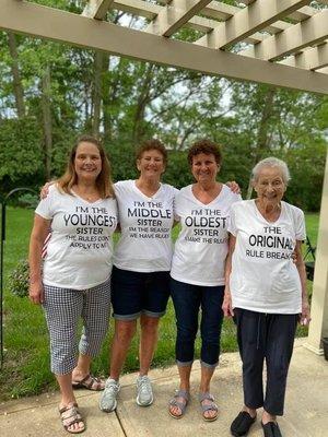 Janet Bohall and her wonderful sisters and mother