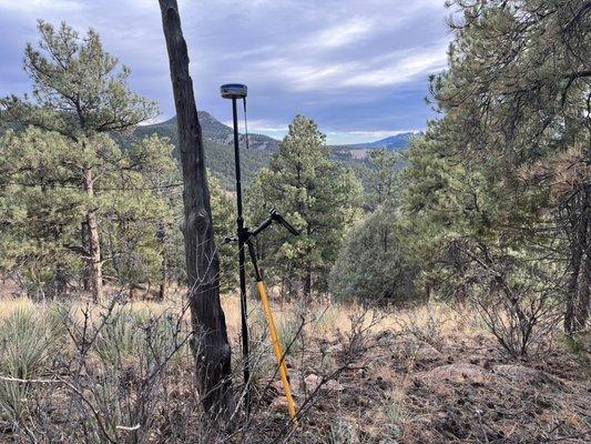 Boundary Survey in the mountains of Jefferson County, Colorado.