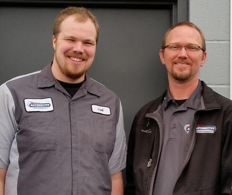 Joel, ASE Certified Master Technician. Ryan, ASE Certified Master Technician.