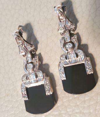 My onyx and diamond earrings!!!