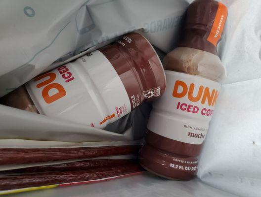 Dunkin' iced coffee (mocha)