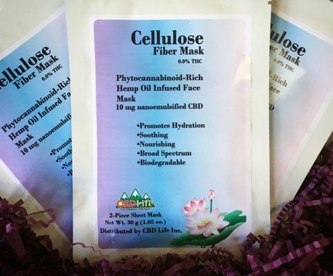 Our New Face Mask is a must have for the dry weather in Colorado, 10mg of CBD & various plant extracts that nourishes the skin & moisturize!