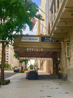 Brass stars cover the entire sidewalk right outside the Warner Theatre @ The Warner Walk of Fame