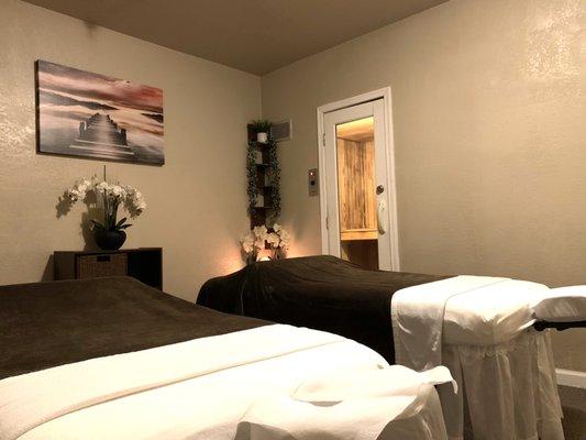 Couples Massage Room with Sauna