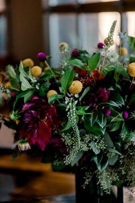 Creative arrangement for a wedding at a bar in Brooklyn