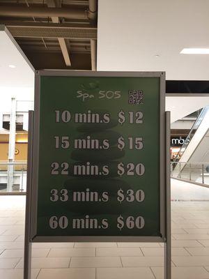 $12.00 for 10 minuets chair massage!