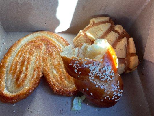 Some of the assortment of bread we got. Almost forgot to take a picture.