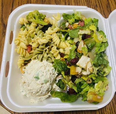 Italian pasta, Mediterranean salad, & chicken salad, all of them were delicious!