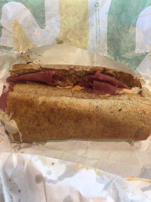 If you like Reuben's, skip Subway and walk 5 storefronts over to Kirbie's Meats and order one there.