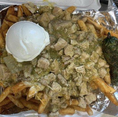 Chile verde fries