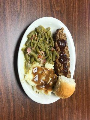 Thursday lunch special meatloaf very delicious.