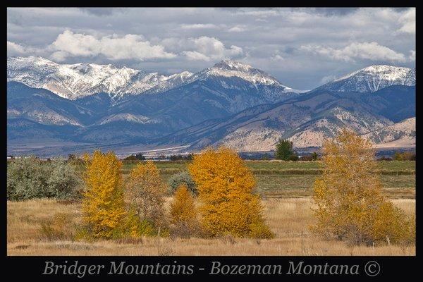 Spectacular mountain scenery from everywhere in the Gallatin Valley all year long.