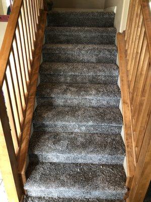 Stair case renovation- carpet installation