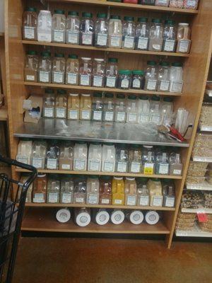 Nice bulk section for spices