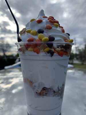 Vanilla Reese's pieces Twinkle Nut Crunch Udder Mixin'